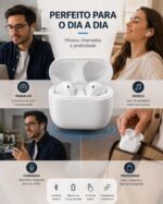 Fone de Ouvido Sem Fio Bluetooth 5.4 com cancelamento de ruído, bateria de até 16h e microfone para chamadas. - Imagem 7