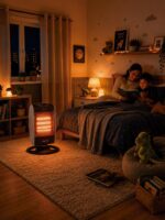 Aquecedor Halogênio Portátil AGT-HL01 1200W com função oscilante e 3 níveis de potência para aquecer rápido seu ambiente - Imagem 3