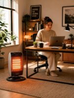 Aquecedor Halogênio Portátil AGT-HL01 1200W com função oscilante e 3 níveis de potência para aquecer rápido seu ambiente - Imagem 7