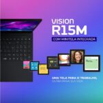 Notebook Positivo Vision R15M com Ryzen 5, 16GB, 512GB SSD e tela Full HD IPS para alta performance e produtividade. - Imagem 4