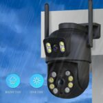 Câmera Segurança Yoosee Wifi Externa 360° 4MP: proteção total com lentes duplas, rastreamento inteligente e visão noturna colorida. - Imagem 6