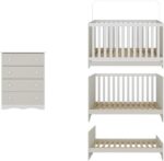 Berço Americano 3 em 1 com Colchão e Cômoda Realeza: versatilidade, conforto e praticidade para o quarto do bebê. - Imagem 8