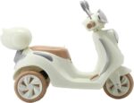 Scooter elétrica infantil Bella T3 6V com LED, música e bagageiro para brincar com estilo e segurança até 30kg. - Imagem 3