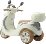 Scooter elétrica infantil Bella T3 6V com LED, música e bagageiro para brincar com estilo e segurança até 30kg. - Imagem 7