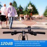 Buzina Elétrica Bicicleta Compacta 120dB com Alarme Antifurto: mais segurança, instalação fácil e proteção IPX4 para sua bike. - Imagem 3