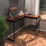 Escrivaninha Industrial em L 110cm: maximize espaço com estilo vintage e funcional para home office e escritório. - Imagem 7