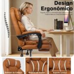 Cadeira de Escritório Reclinável com Apoio para os Pés: conforto ergonômico para longas horas no home office - Imagem 3