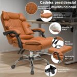 Cadeira de Escritório Reclinável com Apoio para os Pés: conforto ergonômico para longas horas no home office - Imagem 4