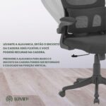 Cadeira Genebra B500 LuvinCo: conforto ergonômico, suporte lombar e encosto ajustável para longas horas de trabalho. - Imagem 9