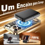 Power Bank Magnético Sem Fio 10000mAh com Suporte e USB-C para iOS e Android, leve e seguro para recargas rápidas - Imagem 4