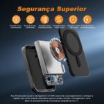 Power Bank Magnético Sem Fio 10000mAh com Suporte e USB-C para iOS e Android, leve e seguro para recargas rápidas - Imagem 7