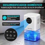 Desumidificador de Ar Inteligente com Timer 1,7L: silencioso, econômico e ideal para ambientes úmidos. - Imagem 3