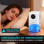 Desumidificador de Ar Inteligente com Timer 1,7L: silencioso, econômico e ideal para ambientes úmidos. - Imagem 5