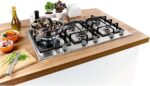Cooktop 5 bocas Brastemp Gourmand Inox BDK90DR 220V: mesa em inox, duplachama e trempe de ferro fundido para cozinhar com mais eficiência. - Imagem 4