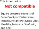 Panela interna XL 6Qt inox: compatível com Power Cooker PPC770, PPC771 e WAL1/WAL2, durável e fácil de limpar - Imagem 6