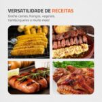 Churrasqueira Elétrica Mondial Pratc Steak e Grill CH-07 127V: compacta, não faz fumaça e grelha carnes com praticidade e rapidez. - Imagem 3