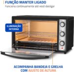 Forno Elétrico Mondial 60L Family Grill: potente, versátil e ideal para assar, grelhar e dourar suas receitas. - Imagem 7