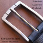 Cinto Masculino Couro Legítimo com durabilidade e estilo para compor looks com elegância e conforto. - Imagem 4