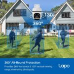 TP-Link Tapo C500: câmera externa Wi-Fi 360°, 1080p, visão noturna colorida e áudio bidirecional para mais segurança. - Imagem 7