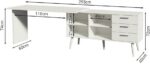 Escrivaninha Mesa de Escritório de Canto Lisboa Madesa com 3 gavetas, 4 nichos e design funcional para organizar seu home office. - Imagem 4