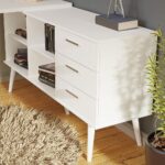 Escrivaninha Mesa de Escritório de Canto Lisboa Madesa com 3 gavetas, 4 nichos e design funcional para organizar seu home office. - Imagem 9