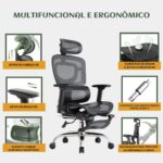 Cadeira Mônaco BT07 Luvinco: ergonomia, suporte lombar e apoio retrátil para máximo conforto no trabalho. - Imagem 5