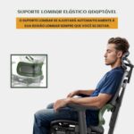 Cadeira Mônaco BT07 Luvinco: ergonomia, suporte lombar e apoio retrátil para máximo conforto no trabalho. - Imagem 6