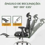 Cadeira Mônaco BT07 Luvinco: ergonomia, suporte lombar e apoio retrátil para máximo conforto no trabalho. - Imagem 7