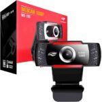 C3Tech Webcam Full HD 1080p WB-100BK com microfone antirruído, lente 2G2P e foco manual para videoconferências e streamings. - Imagem 4