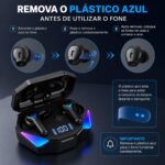 Fone de Ouvido Bluetooth 5.3 TWS Gamer: som imersivo, microfone integrado e case com display LED para mais praticidade. - Imagem 5