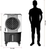 Climatizador Evaporativo Ponente Turbo70 210W, Portátil com Rodízios, Climatiza, Ventila, Umidifica e Filtra 220V - Imagem 8