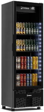 Cervejeira Imbera 244 Litros Full Black CCV144 220V com controlador inteligente, iluminação LED e prateleiras reguláveis. - Imagem 4