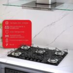 Fogão Cooktop Fogatti Ori 5 Bocas Preto Bivolt com acendimento automático e fácil limpeza, ideal para sua cozinha. - Imagem 5