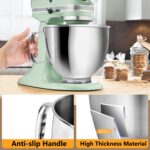Tigela misturadora inox 5L compatível com KitchenAid, alça antiderrapante e fácil limpeza - Imagem 3