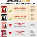 Tigela misturadora inox 5L compatível com KitchenAid, alça antiderrapante e fácil limpeza - Imagem 4