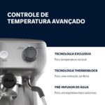 Cafeteira Espresso Oster Xpert Perfect Brew 127V com moedor integrado, 15 bars e jarra espumadora para cafés completos em casa. - Imagem 4