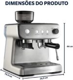 Cafeteira Espresso Oster Xpert Perfect Brew 127V com moedor integrado, 15 bars e jarra espumadora para cafés completos em casa. - Imagem 9