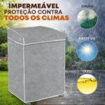 Capa Premium Impermeável para Máquina de Lavar 12kg a 17kg com proteção UV e ajuste traseiro, ideal para Brastemp, Electrolux e Consul. - Imagem 6