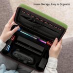 COOWPS Switch Case: proteção total e espaço para console, controles e 18 jogos. Ideal para transportar seu Nintendo Switch com segurança. - Imagem 5