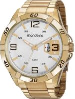 Relógio Mondaine Masculino Casual Dourado: estilo e elegância para compor looks com sofisticação. - Imagem 3
