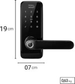 Fechadura Eletrônica SL205 com biometria, app e tag: segurança prática, Wi-Fi e até 100 usuários. - Imagem 3