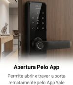 Fechadura Eletrônica SL205 com biometria, app e tag: segurança prática, Wi-Fi e até 100 usuários. - Imagem 5