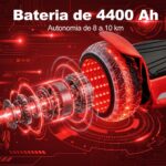 Hoverboard 6.5 Baka Sport com Bluetooth e LED, até 12km/h, ideal para crianças e adultos, presente perfeito em vermelho - Imagem 5