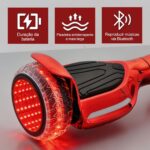 Hoverboard 6.5 Baka Sport com Bluetooth e LED, até 12km/h, ideal para crianças e adultos, presente perfeito em vermelho - Imagem 7