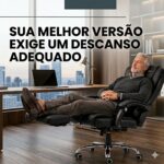 Cadeira de Escritório Presidente Ergonômica Reclinável: conforto premium, apoio para os pés e altura regulável para home office e escritório. - Imagem 4