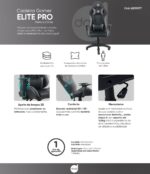 Cadeira Gamer Elite Pro Dazz: conforto, resistência e reclinação de 130° para jogar por horas com total suporte. - Imagem 7