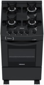 Fogão 4 Bocas Venax Delplus Vitreo BL Preto Fosco GLP: praticidade e estilo para sua cozinha. - Imagem 3