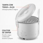 Panela Elétrica Mondial Bianca Rice 10: 10 xícaras, mantém o arroz quente por até 8h e prepara várias receitas. - Imagem 6