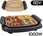 Churrasqueira Elétrica Sem Fumaça 110V: grill antiaderente ideal para apartamento, aquece rápido e fácil de limpar - Imagem 3