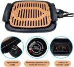 Churrasqueira Elétrica Sem Fumaça 110V: grill antiaderente ideal para apartamento, aquece rápido e fácil de limpar - Imagem 6